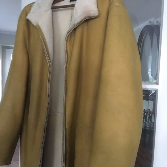 Hugo Boss Baldessarini Shearling Lambs Wool Coat